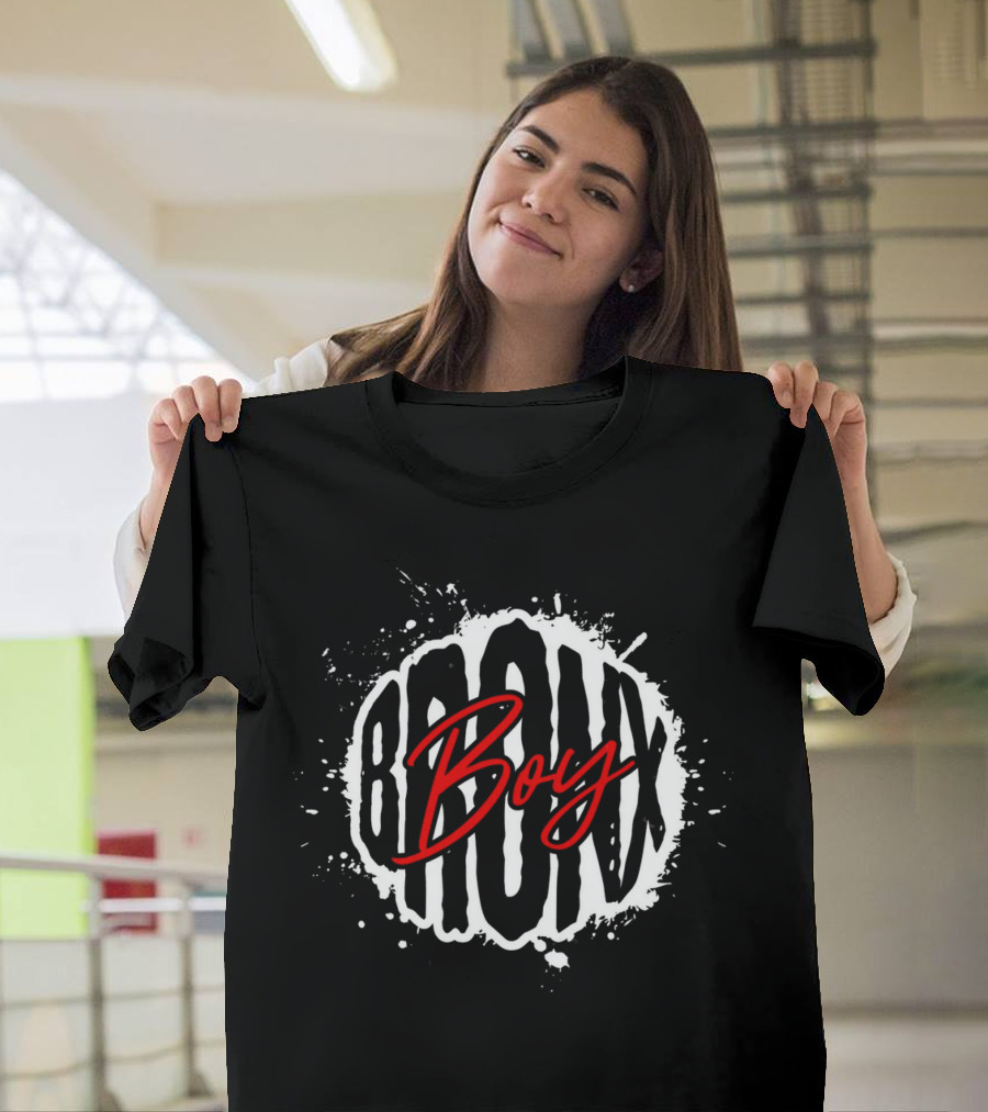 Bronx Boy Bold Graffiti Typography T-Shirt