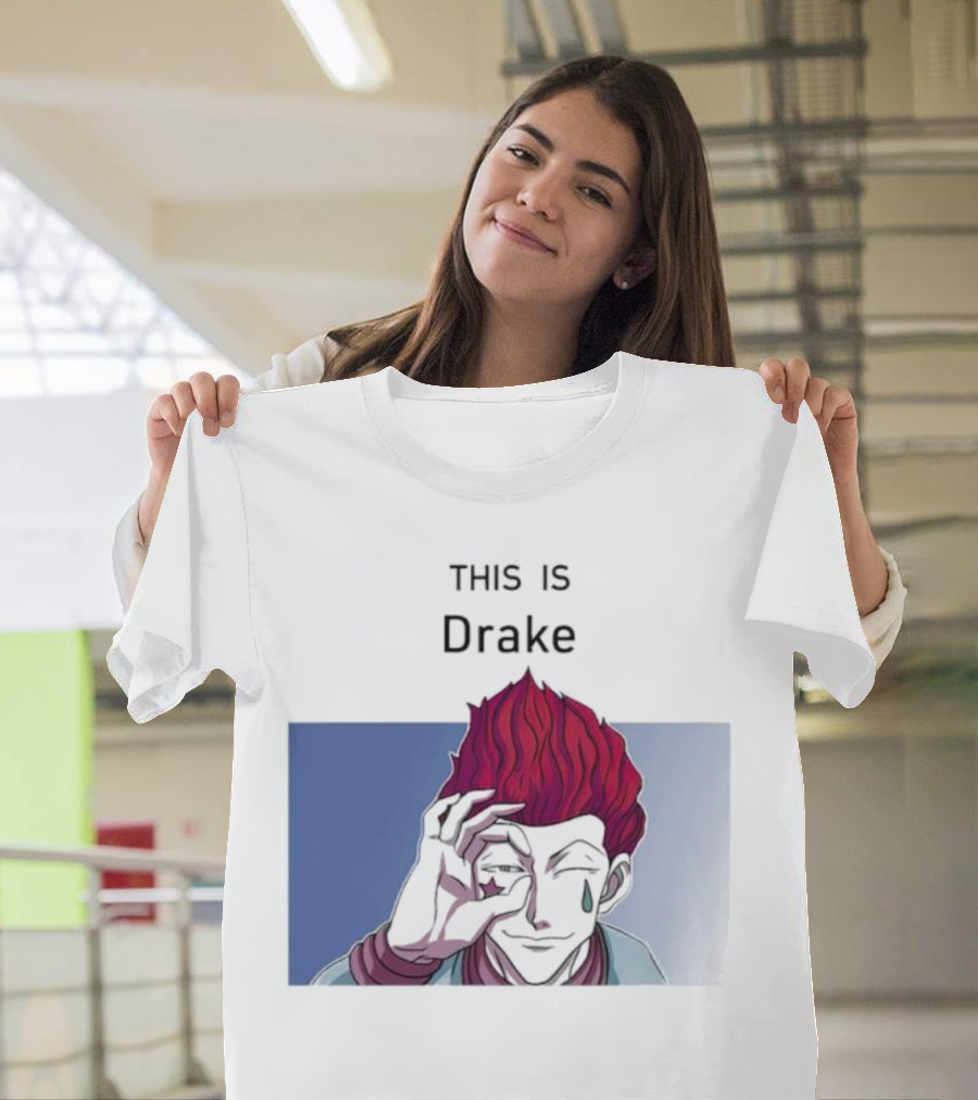 Hisoka This Is Drake Tear Symbol Pink Hair Anime Meme T-Shirt