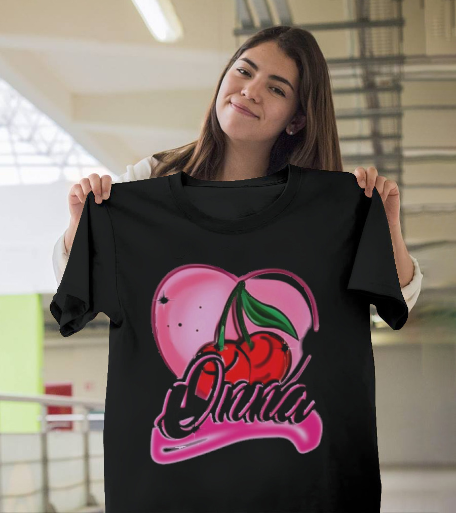Onna Cherry Heart Pink T-Shirt