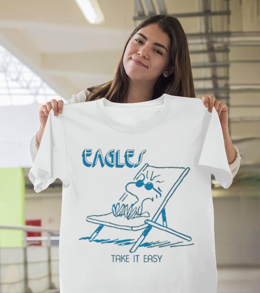 Eagles Take It Easy Woodstock Chair Relaxation T-Shirt