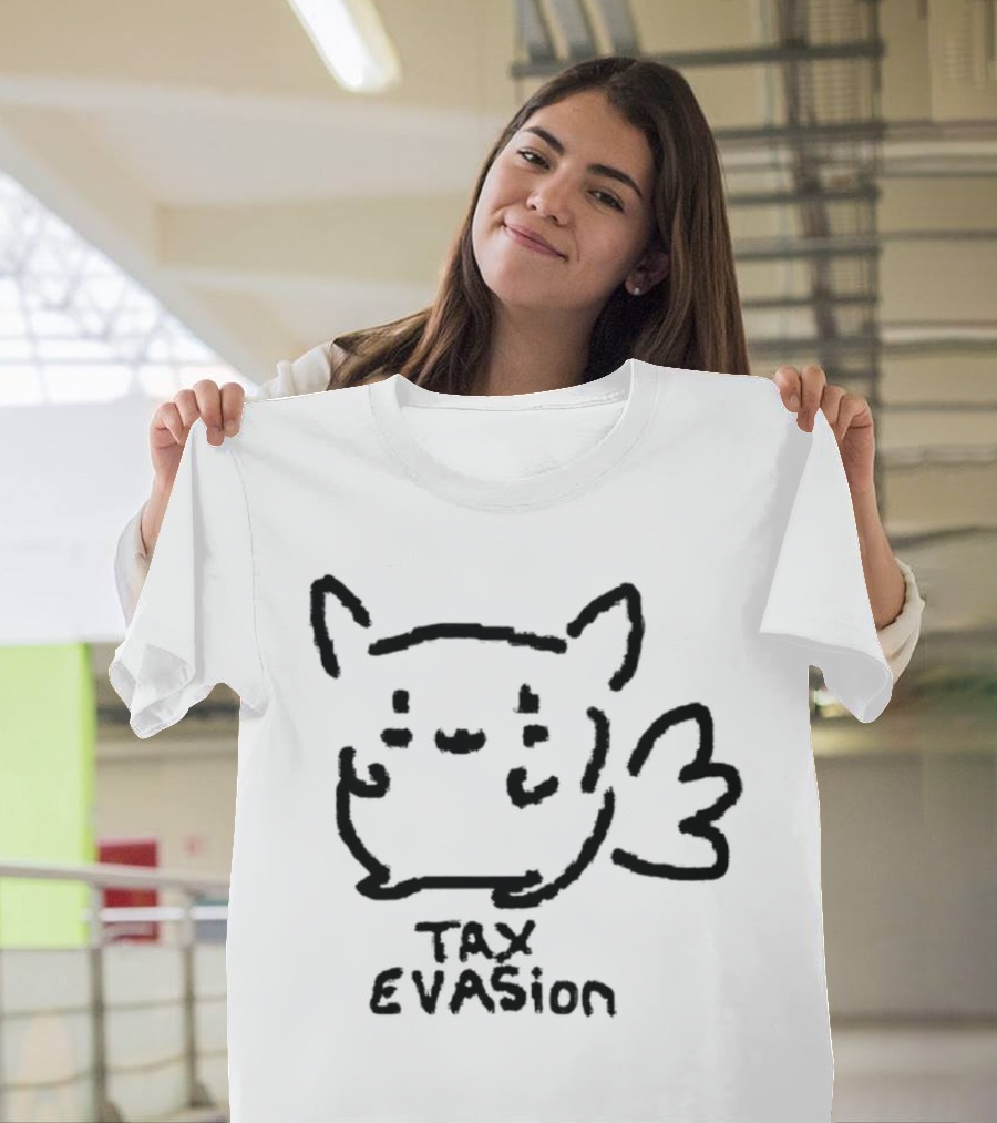 Tax Evasion Cute Character Sketch T-Shirt