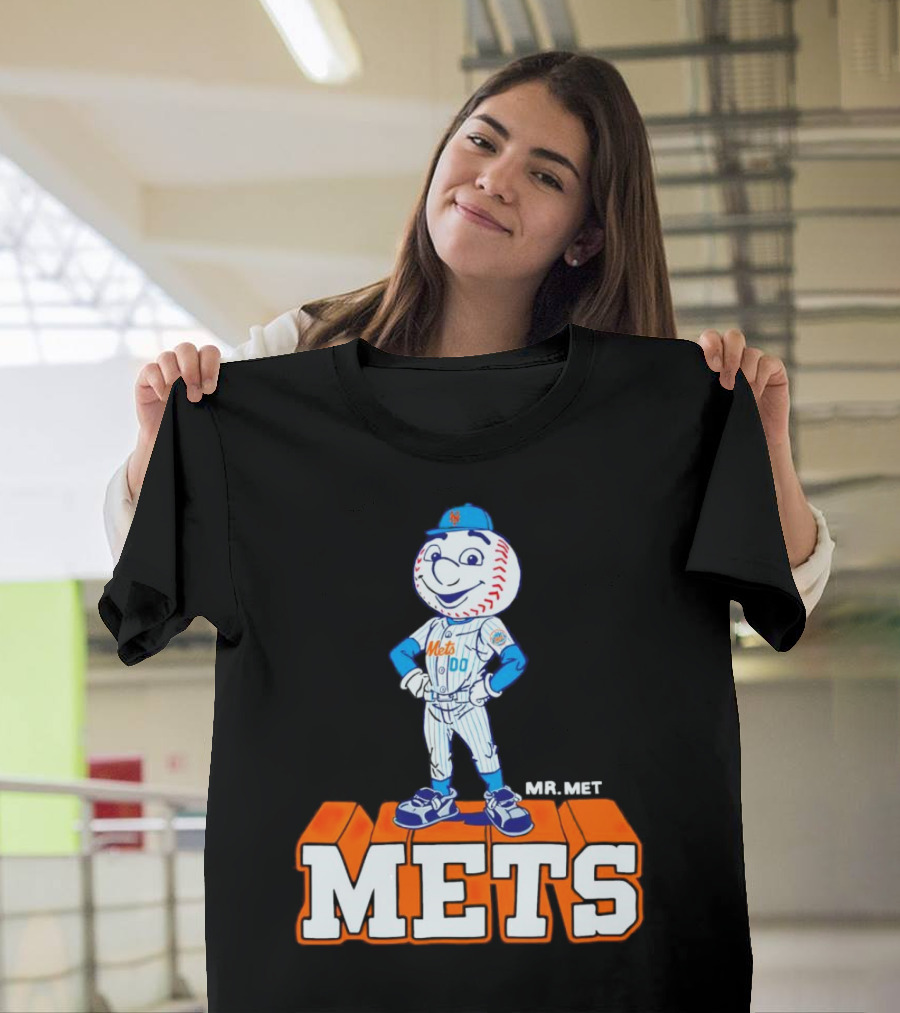 Mr Met New York Mets Baseball Mets Mascot T-Shirt