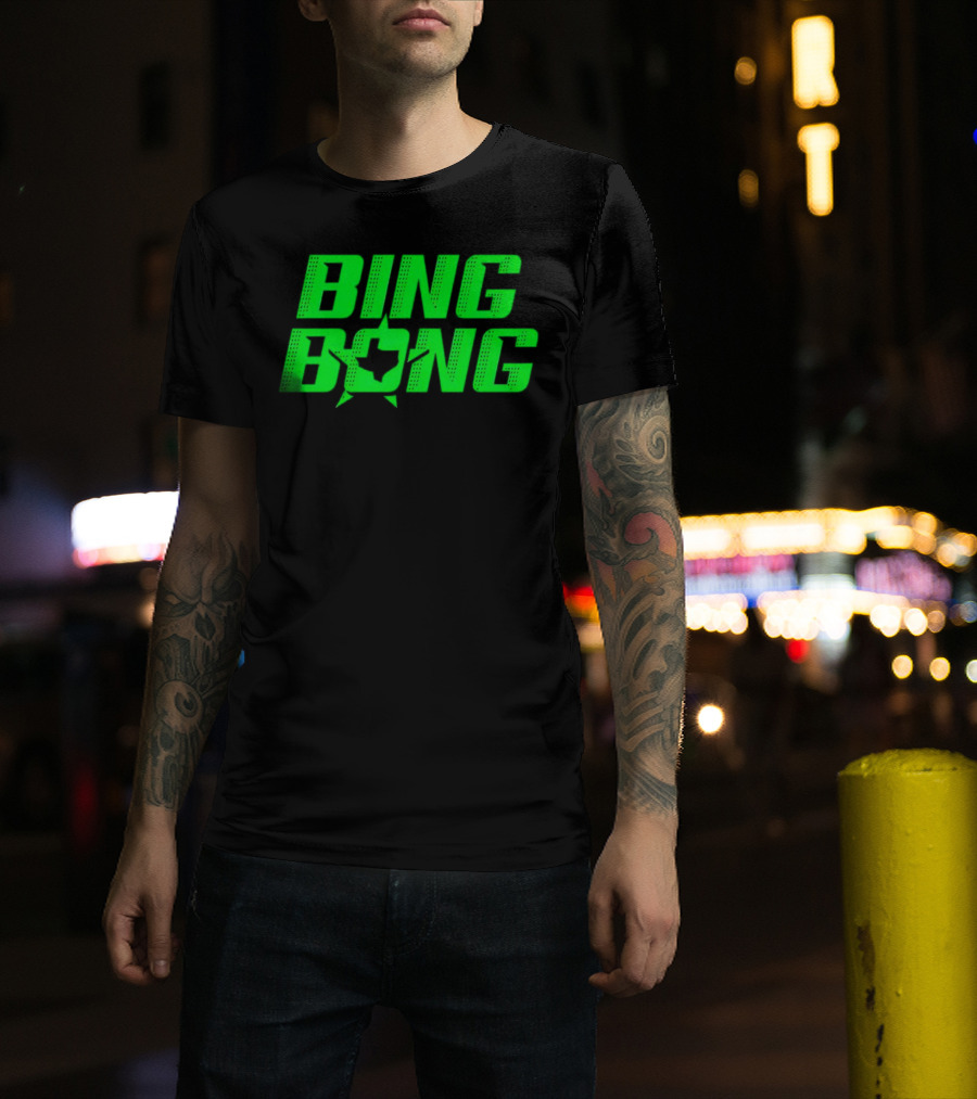 Dallas Stars Bing Bong Sports Text Logo Star Emblem T-Shirt