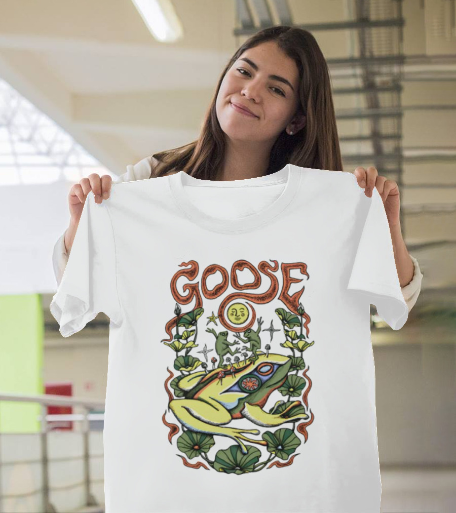 Goose The Band Frog Sun Nature Motif T-Shirt