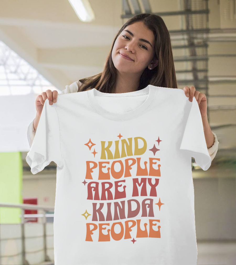 Kind People Are My Kinda People Groovy Retro Psychedelic T-Shirt