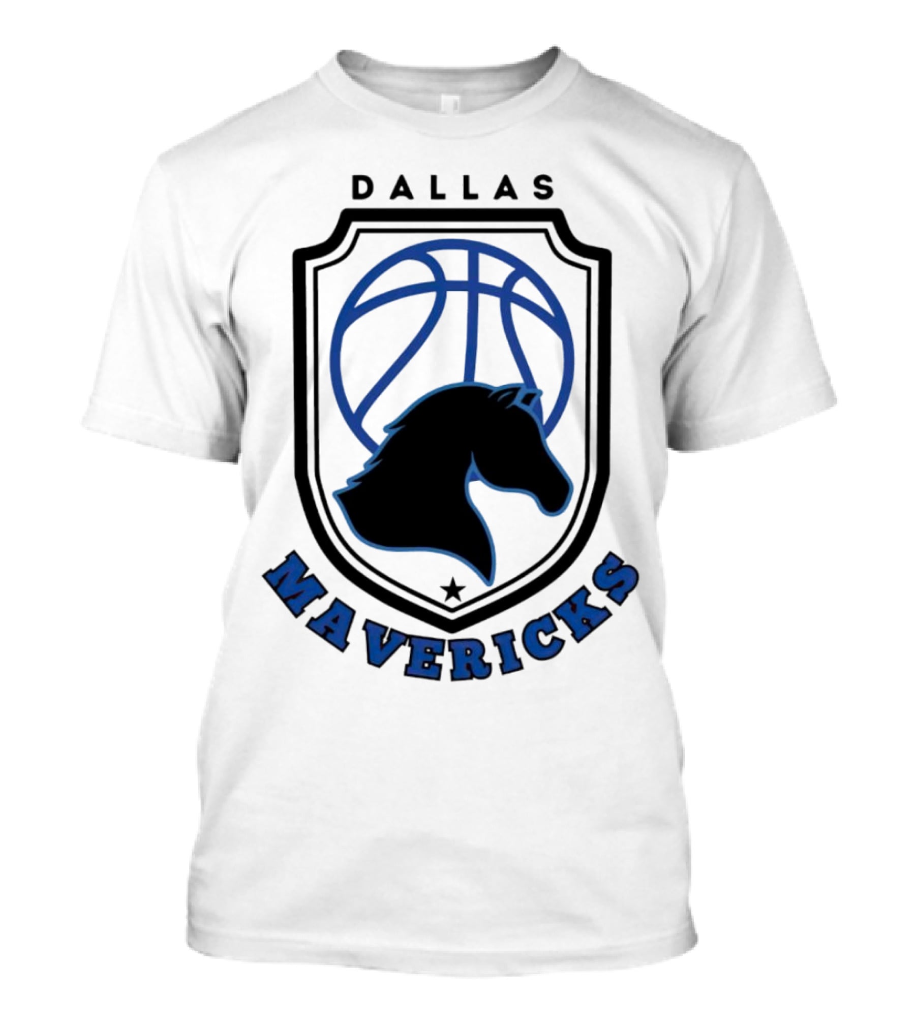 Dallas Mavericks Vintage NBA Basketball Logo Horse Emblem T-Shirt