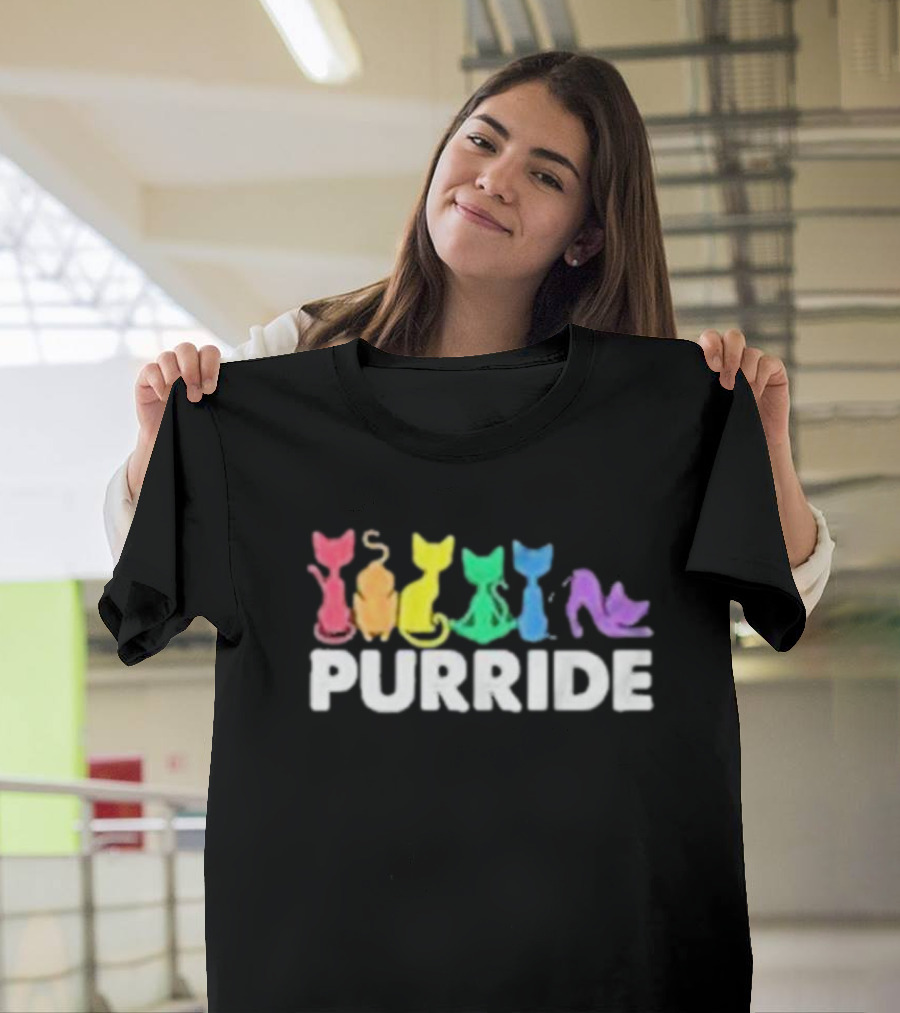 Purride Rainbow Cats Uju Anya Pride T-Shirt