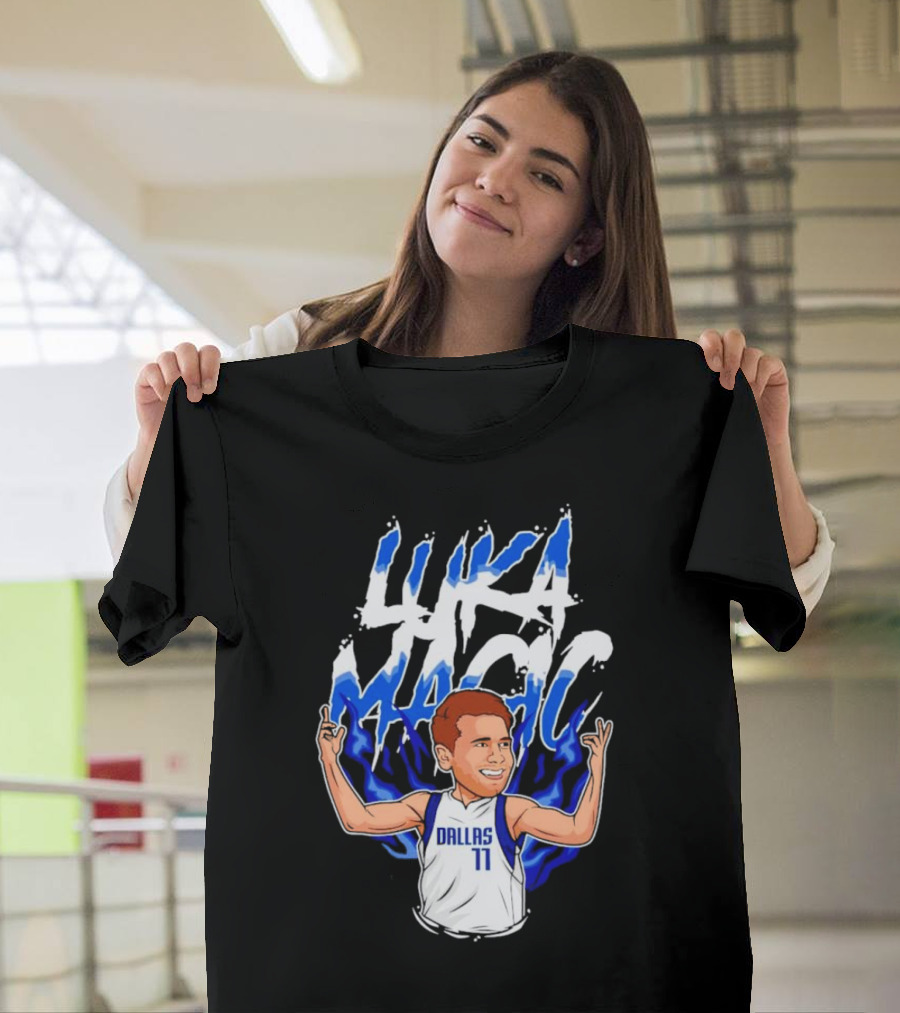 Luka Doncic Luka Magic Dallas Basketball Player Cartoon T-Shirt