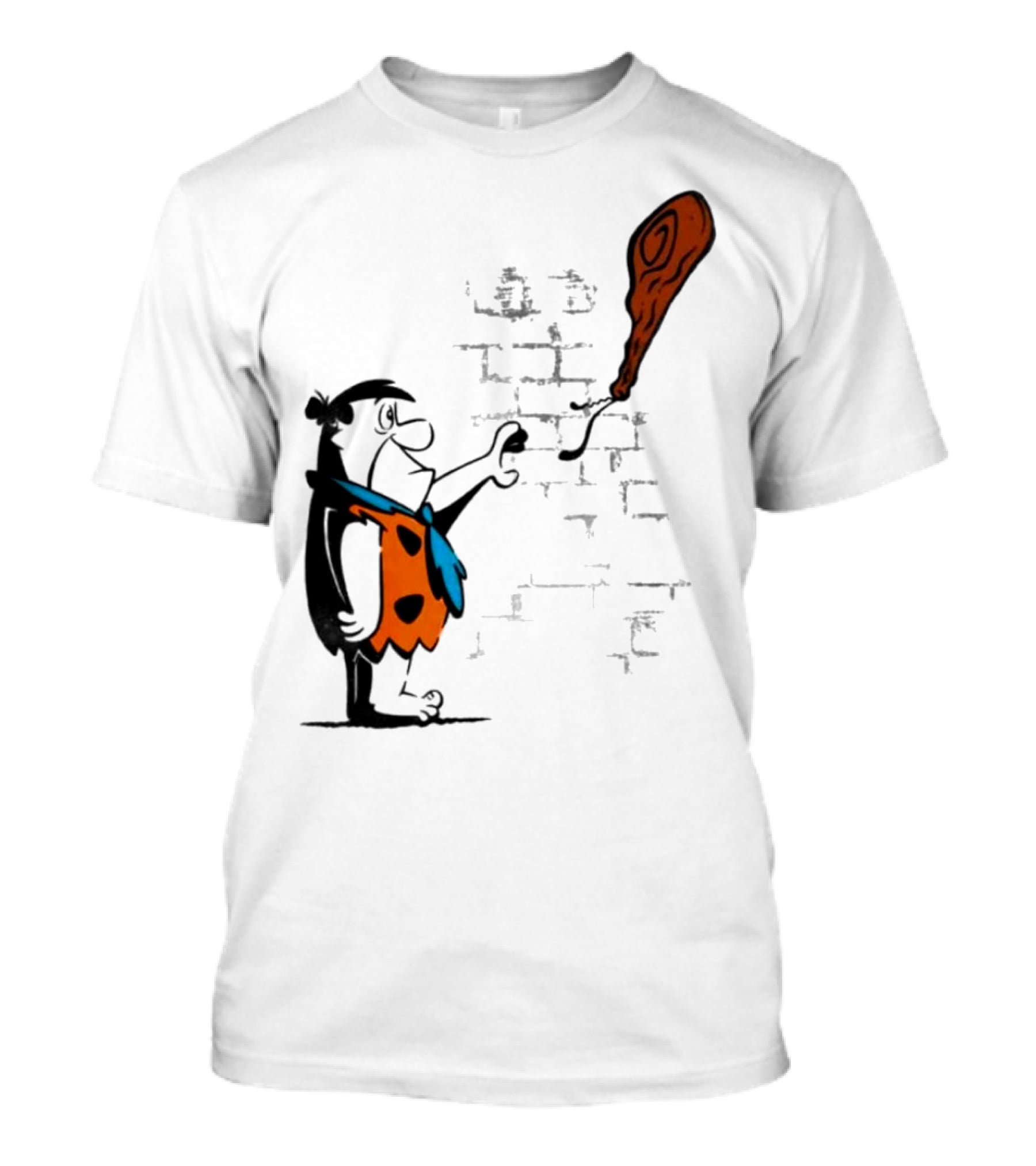 Fred Flintstone Balloon Meat Banksy Mashup T-Shirt