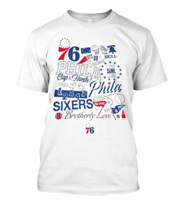 Philadelphia 76ers Clap Hands Go Phila Sixers Stars 76 1949 T-Shirt