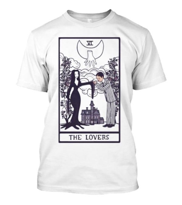 Vampire Lovers VI Tarot Card Gothic Castle And Bat T-Shirt