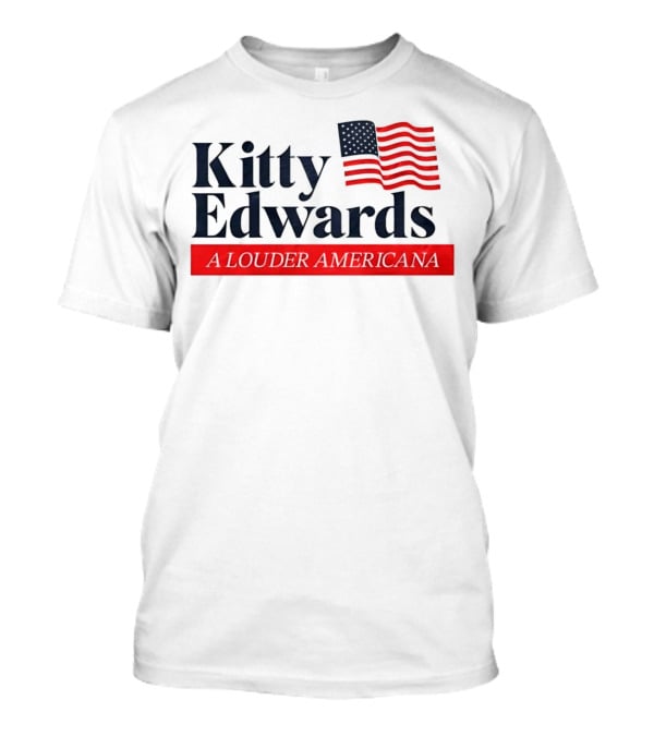 Kitty Edwards A Louder Americana American Flag T-Shirt