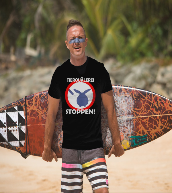 TIERQUÄLEREI STOPPEN Stop Animal Cruelty Testing Experiments T-Shirt
