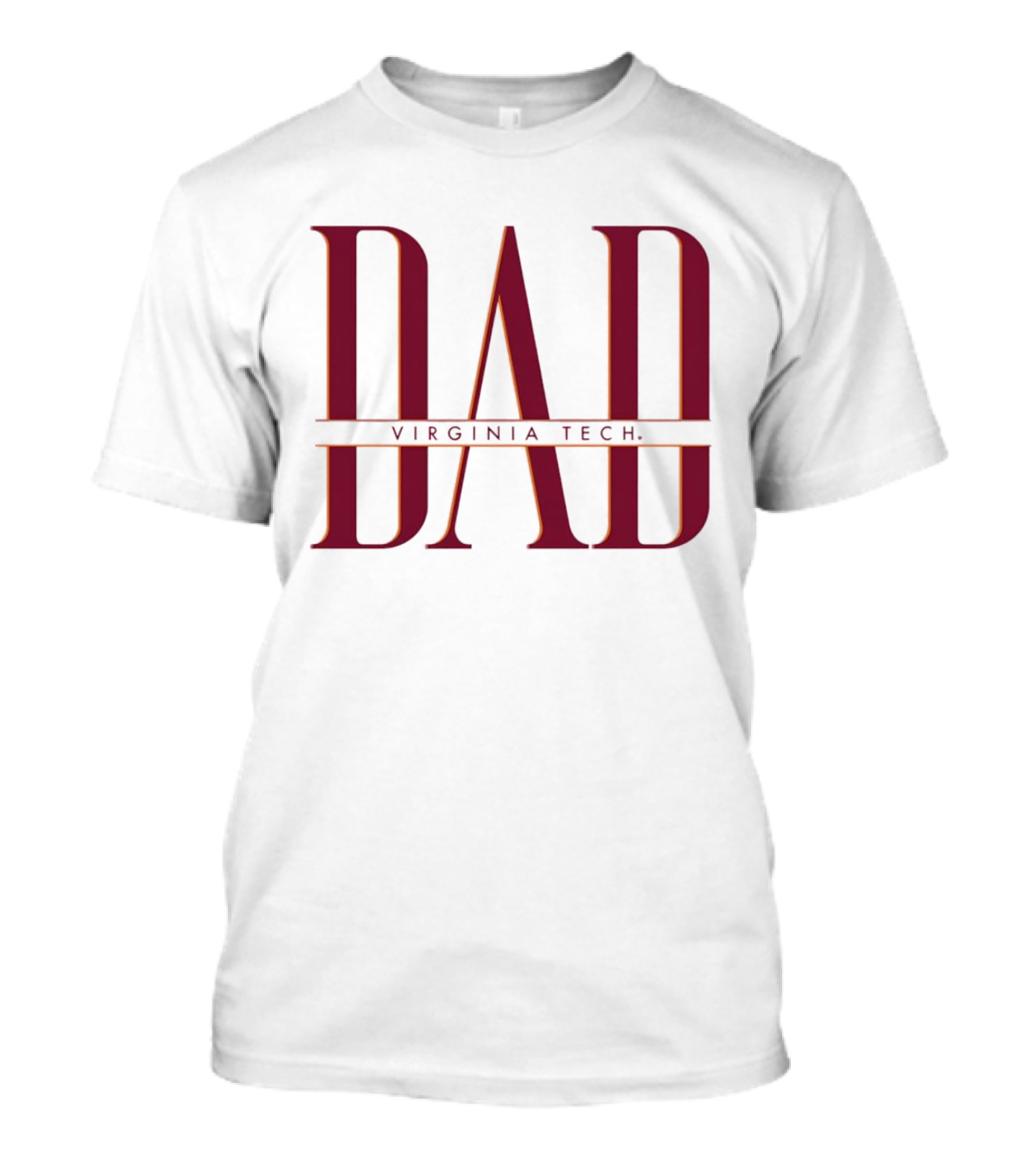 Virginia Tech Dad Bold Red Lettering T-Shirt