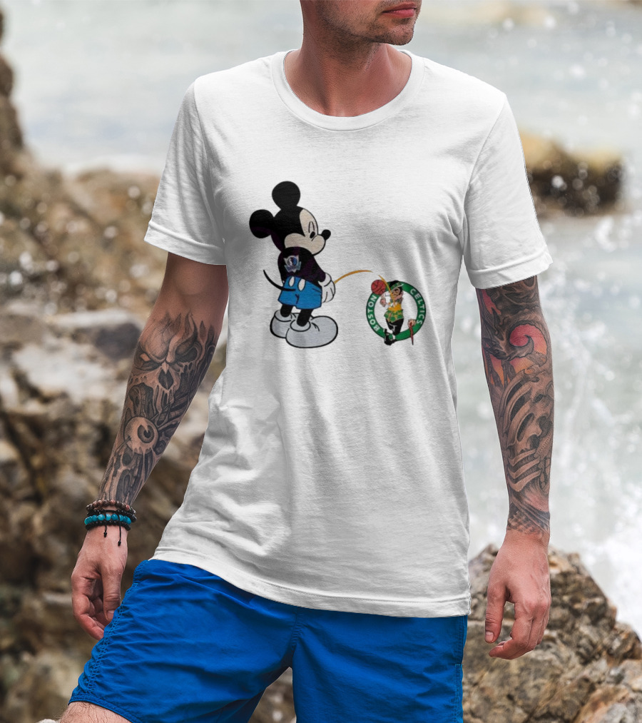 Mickey Mouse Dallas Mavericks Versus Boston Celtics T-Shirt