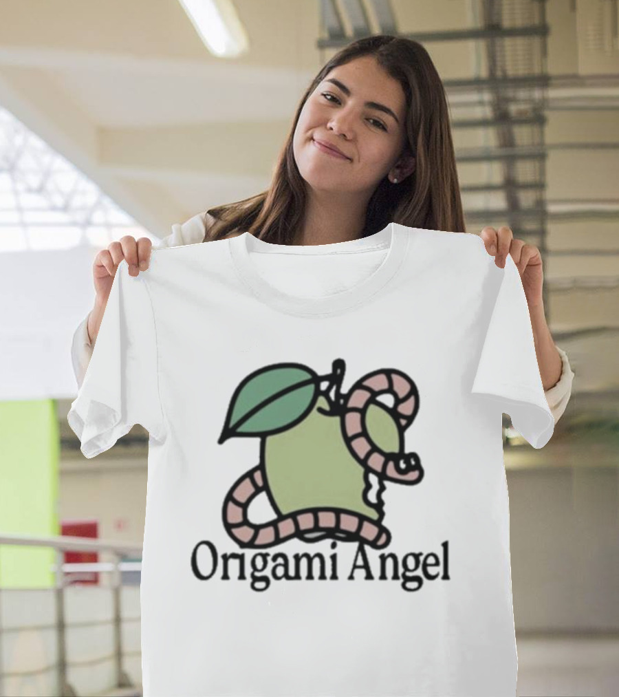 Origami Angel Apple Worm T-Shirt