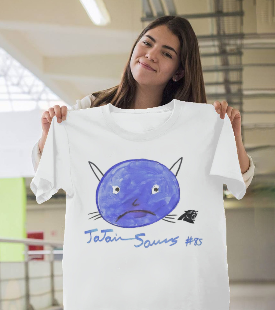 Rookies Paint Carolina Panthers Jajaun Saurs #85 T-Shirt