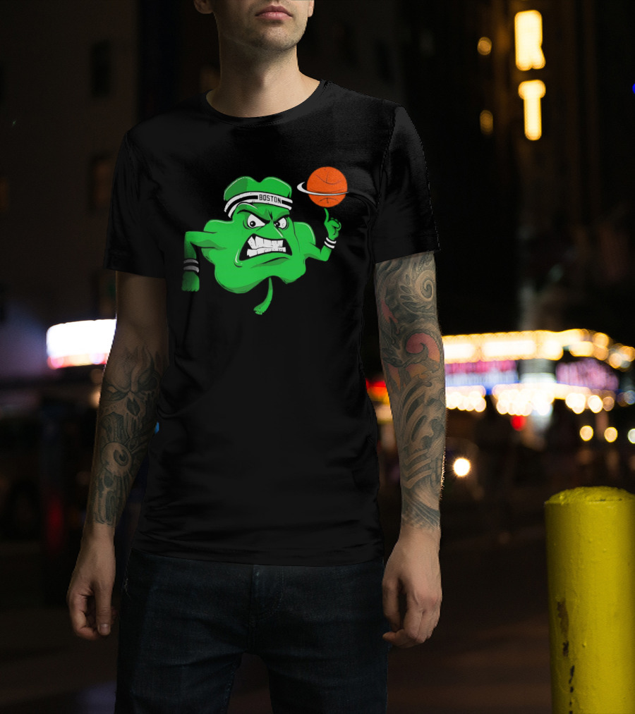 Boston Celtics Angry Clover Basketball T-Shirt