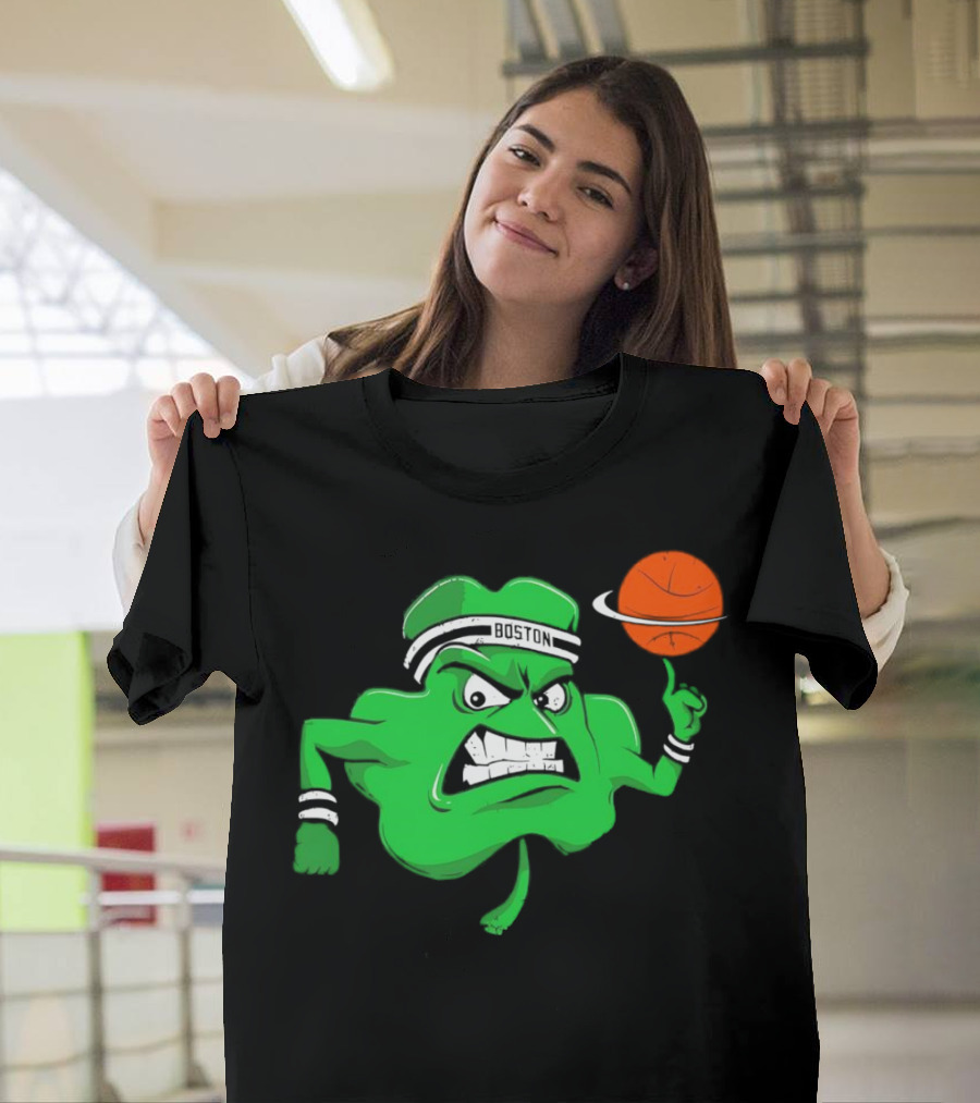 Boston Celtics Angry Clover Basketball T-Shirt