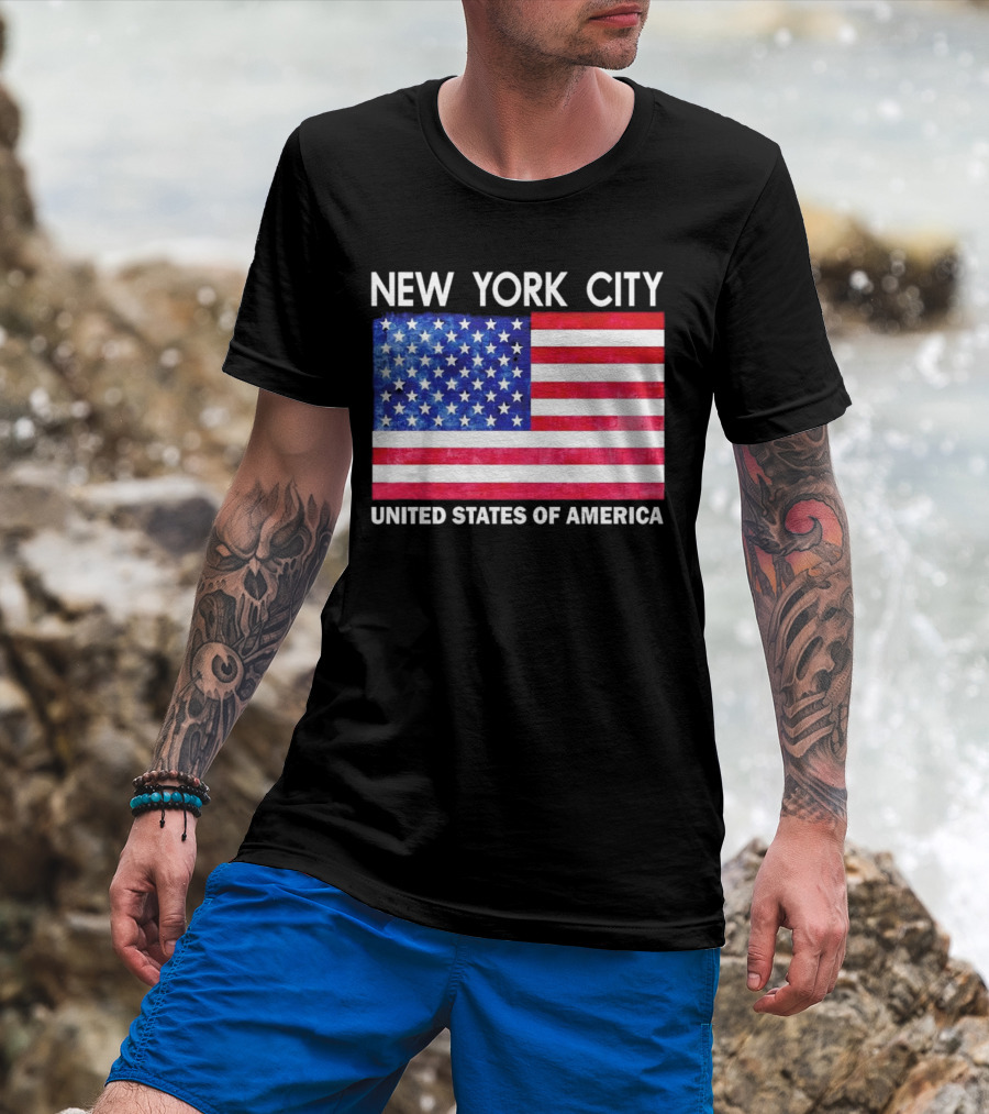 New York City United States Of America Flag T-Shirt