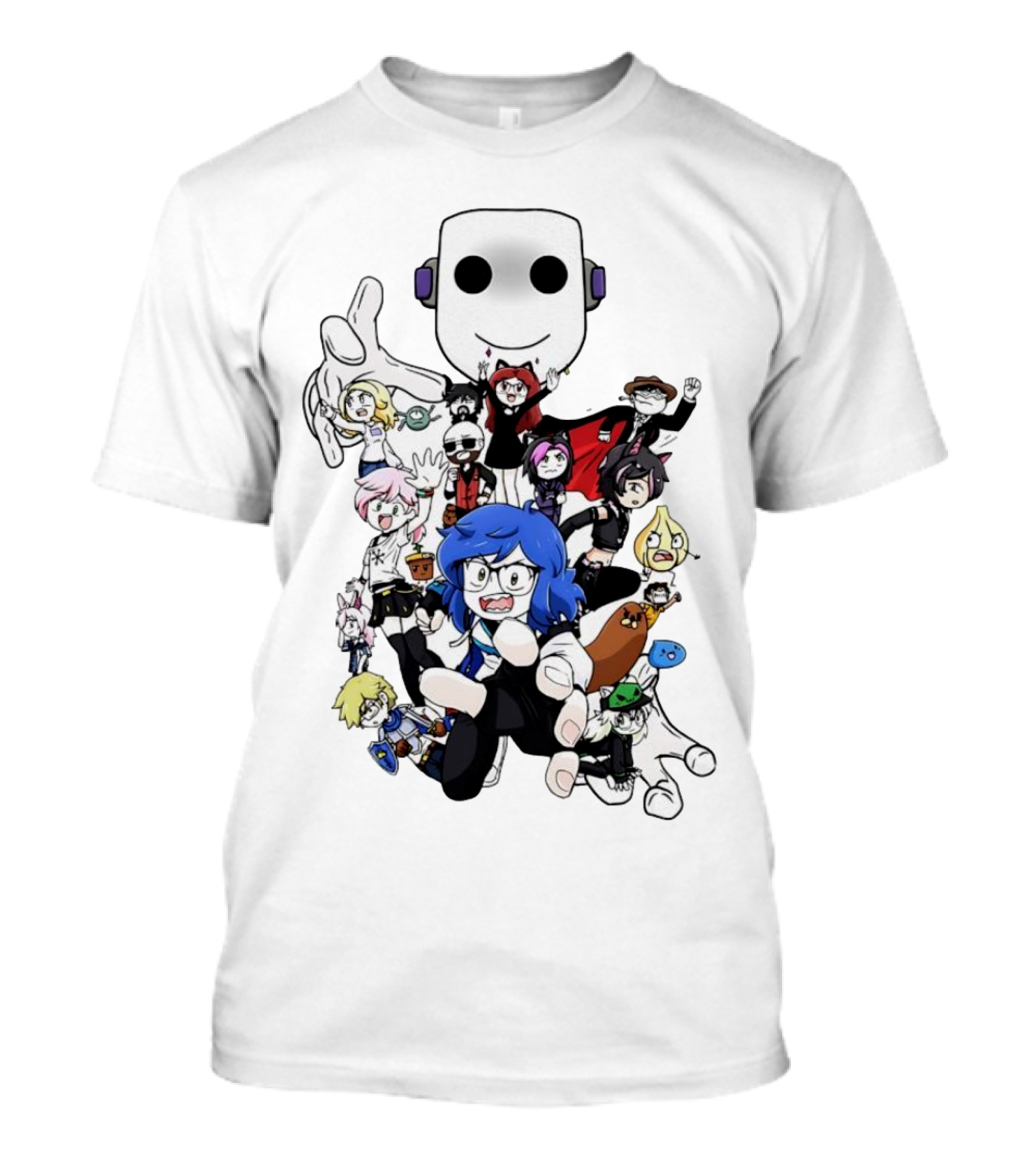 Captainshio Friends Cartoon Character Ensemble T-Shirt