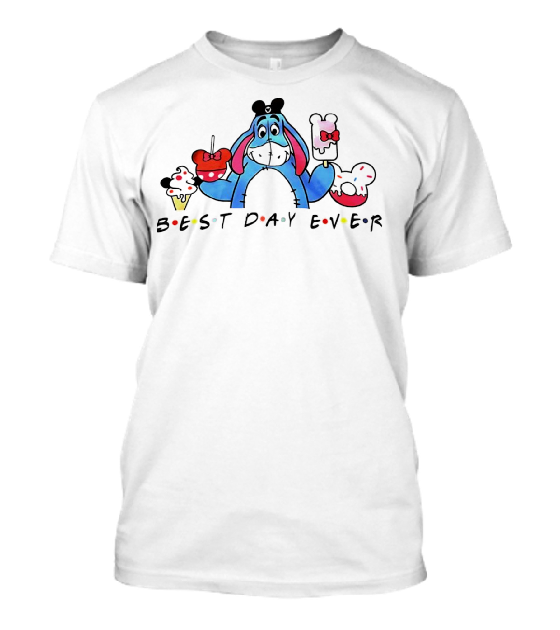 Eeyore Best Day Ever Disney Mouse Ears Cupcakes And Ice Cream T-Shirt