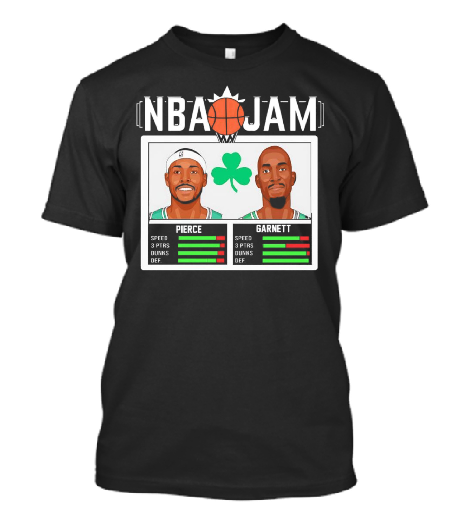 NBA Jam Pierce Garnett Vintage Celtics Basketball Retro Game T-Shirt