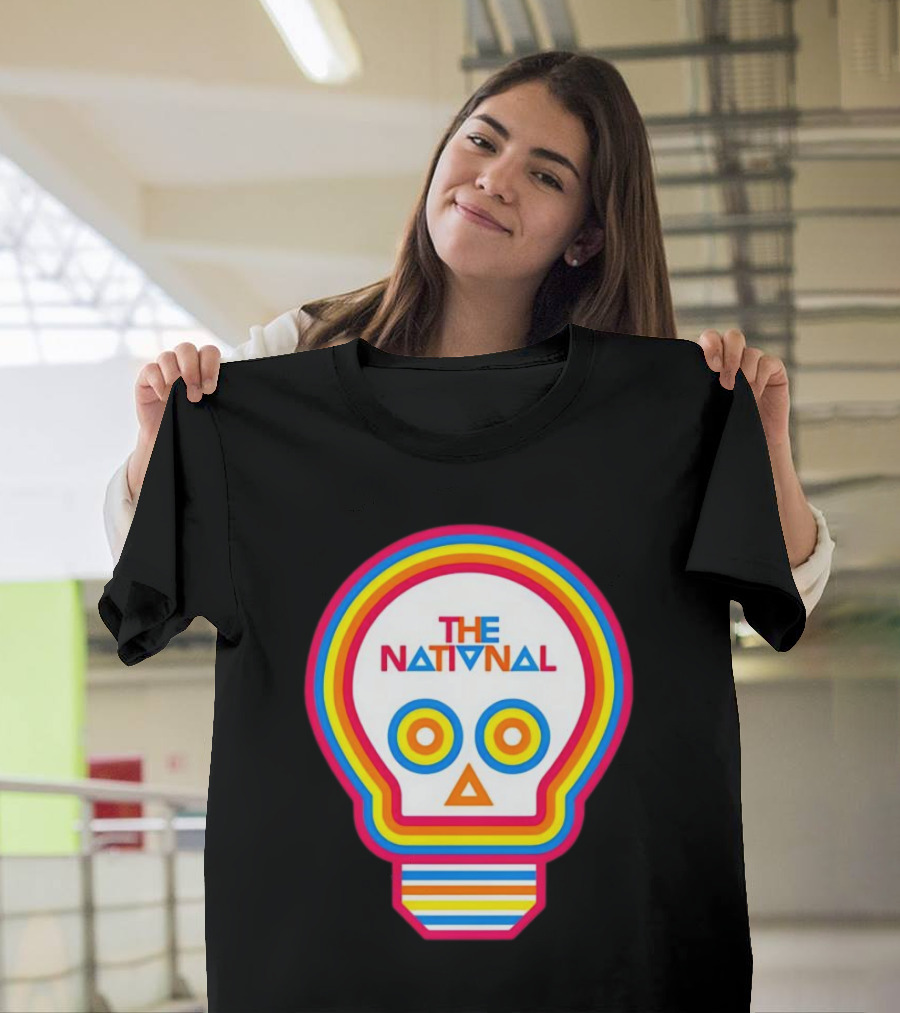 The National Lightbulb Skull Retro Rainbow T-Shirt