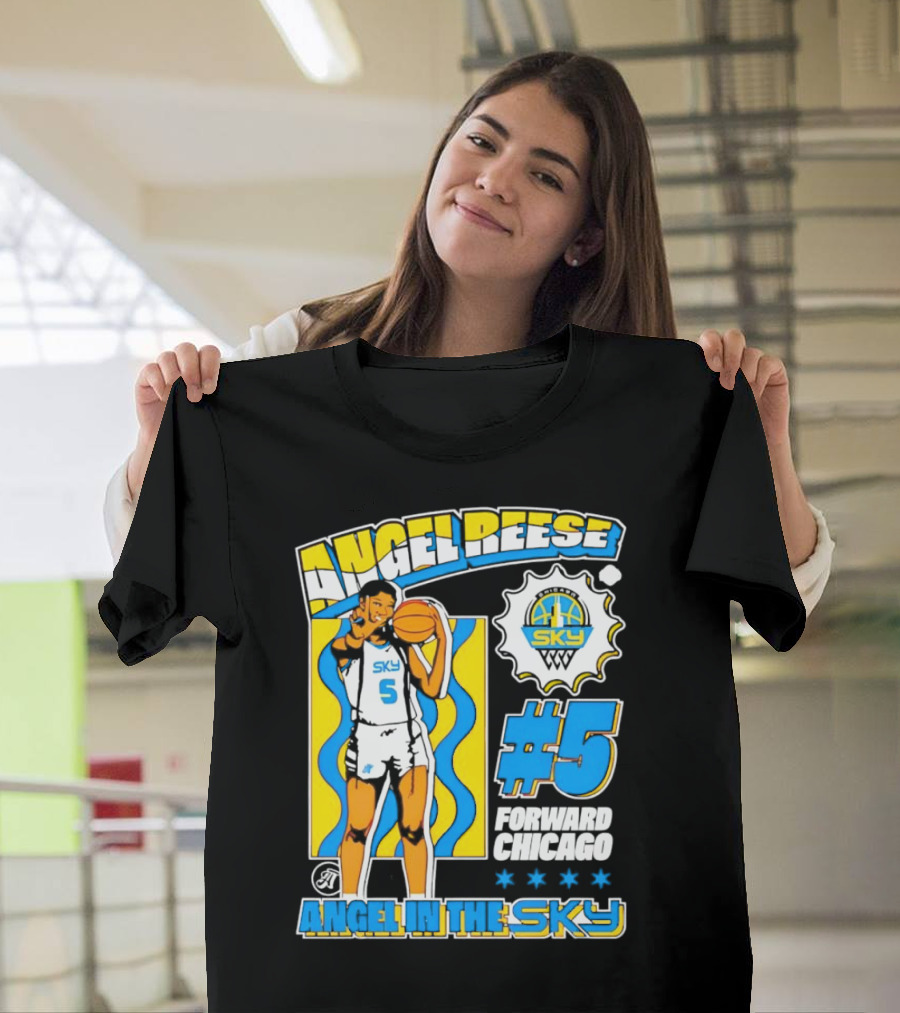 Angel Reese #5 Forward Chicago Sky Angel In The Sky T-Shirt