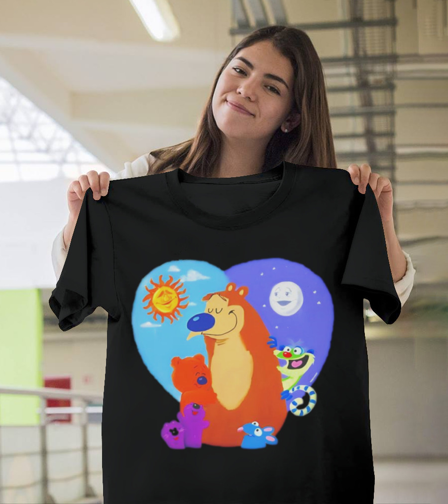 Bear In The Big Blue House Muppet History With Sun And Moon Characters T-Shirt