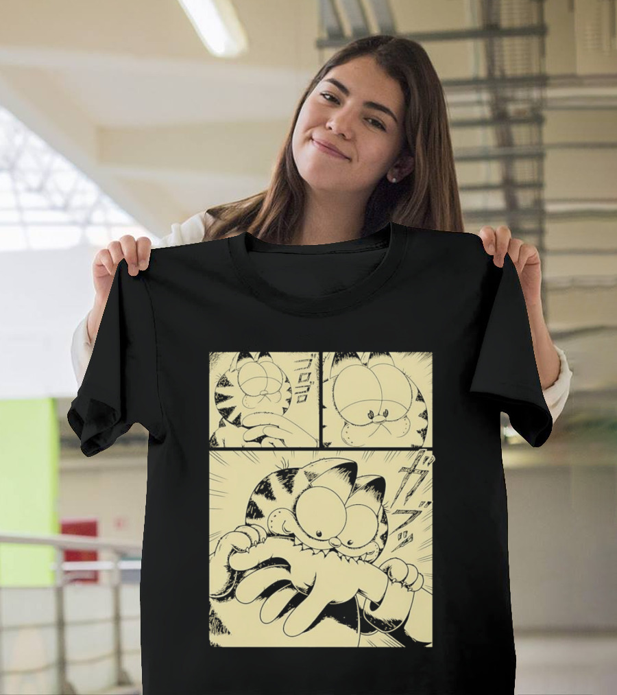 Garfield Beloved Orange Cat Manga Style Remix T-Shirt