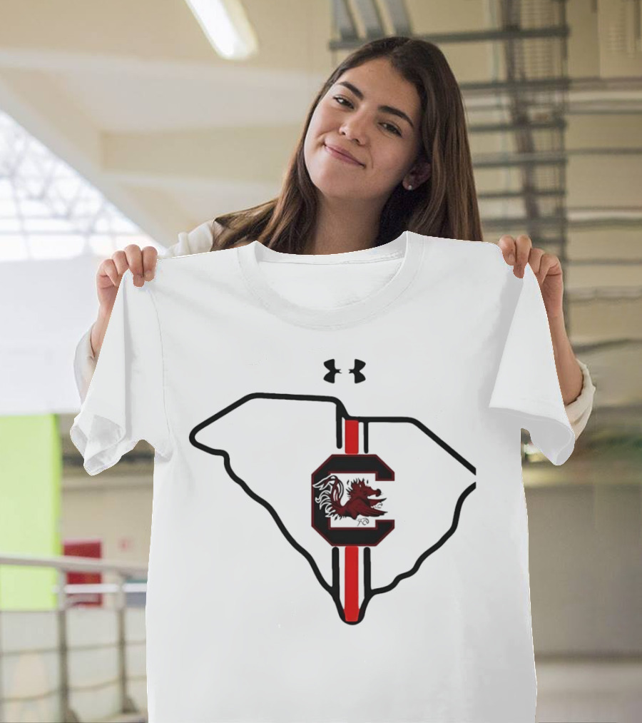 South Carolina Gamecocks Map Outline Under Armour T-Shirt