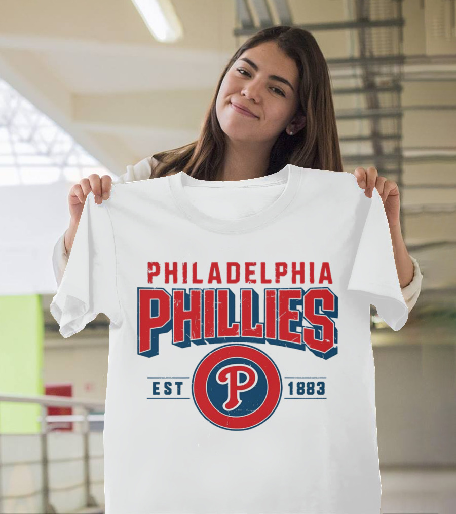 Philadelphia Phillies Est 1883 Vintage Logo P T-Shirt