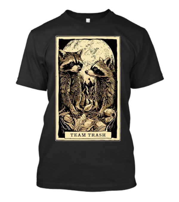 Raccoon Team Trash Tarot Card Moon T-Shirt