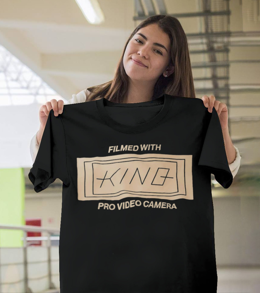 FILMED WITH KING PRO VIDEO CAMERA VINTAGE STYLE RECTANGLE T-Shirt