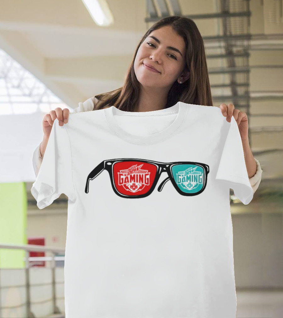 Gaming Spectacles Mtn Dew Red Blue Vibes T-Shirt