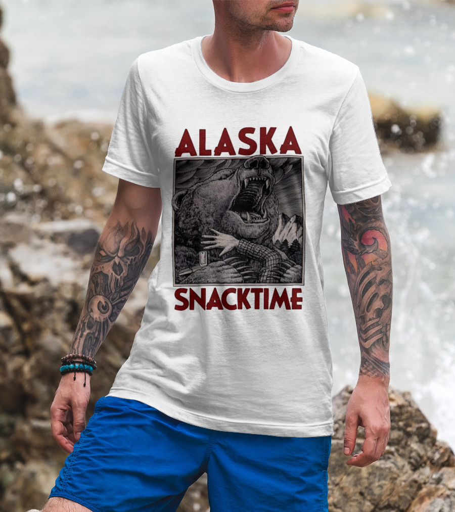 ALASKA SNACKTIME Bear Art By Ray Troll T-Shirt