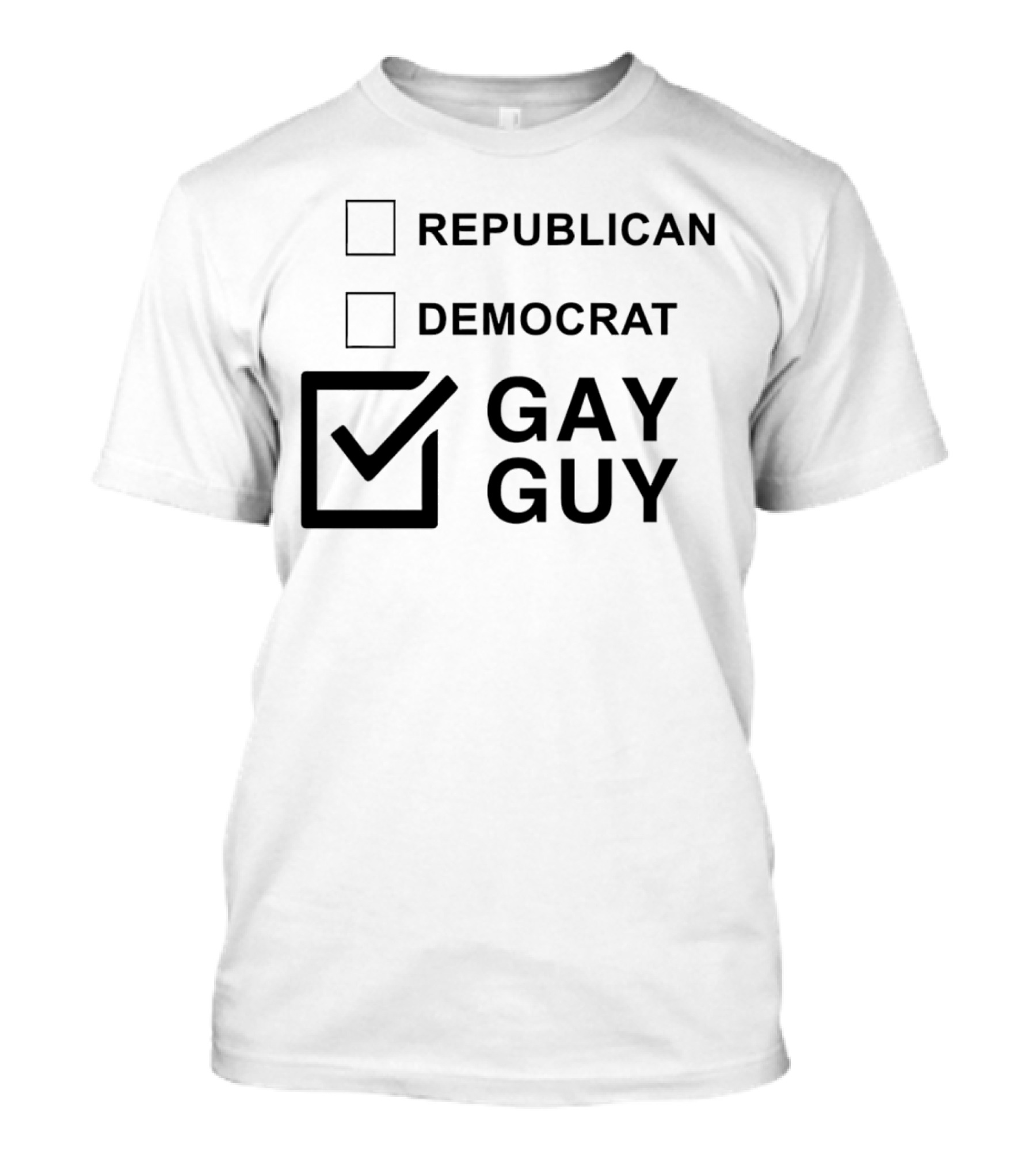 Republican Democrat Gay Guy Checkboxes T-Shirt