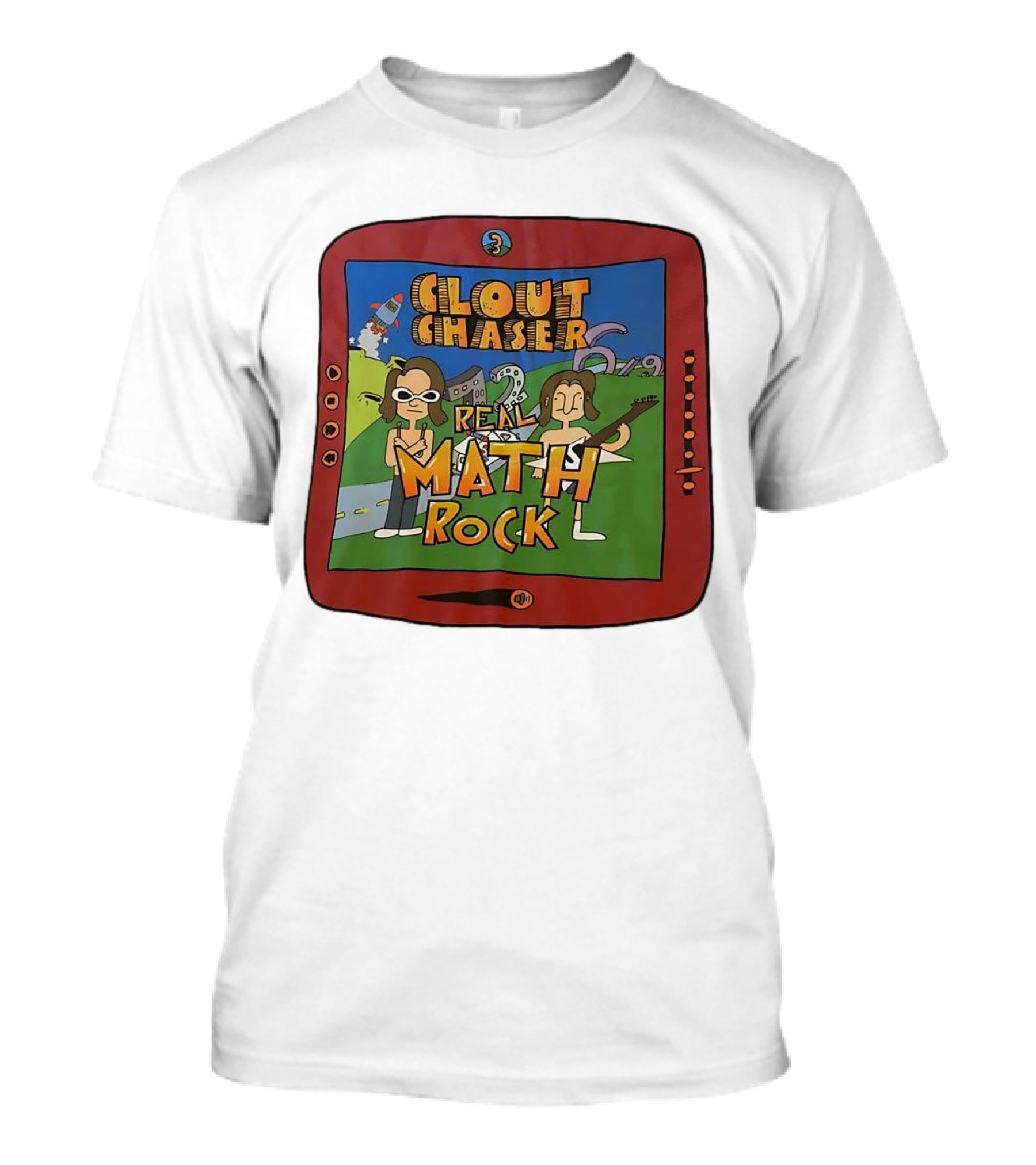 Clout Chaser Real Math Rock Cartoon TV Style Adventure T-Shirt