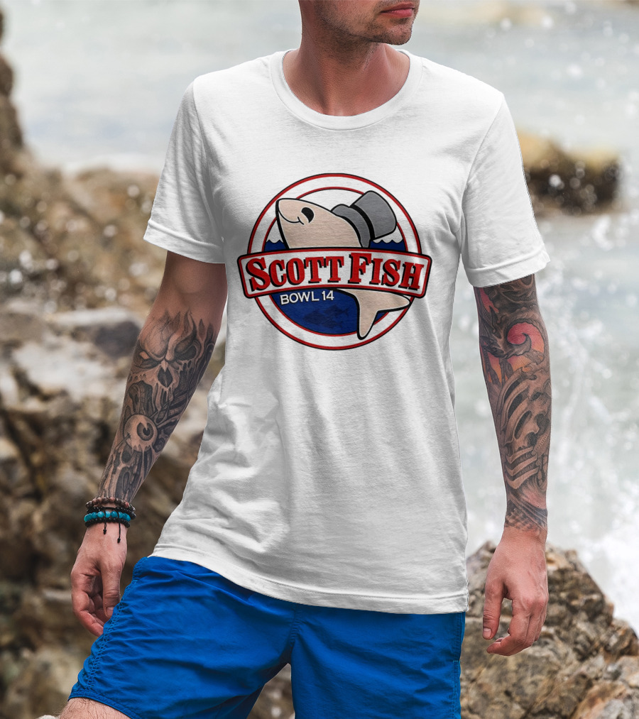 Scott Fish Bowl 14 Shark With Top Hat T-Shirt