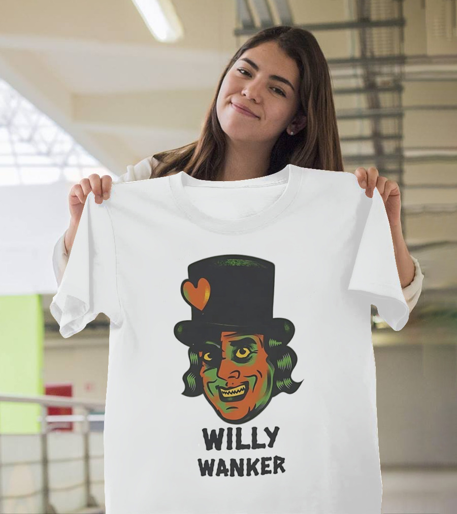Willy Wanker Orange Heart Character T-Shirt