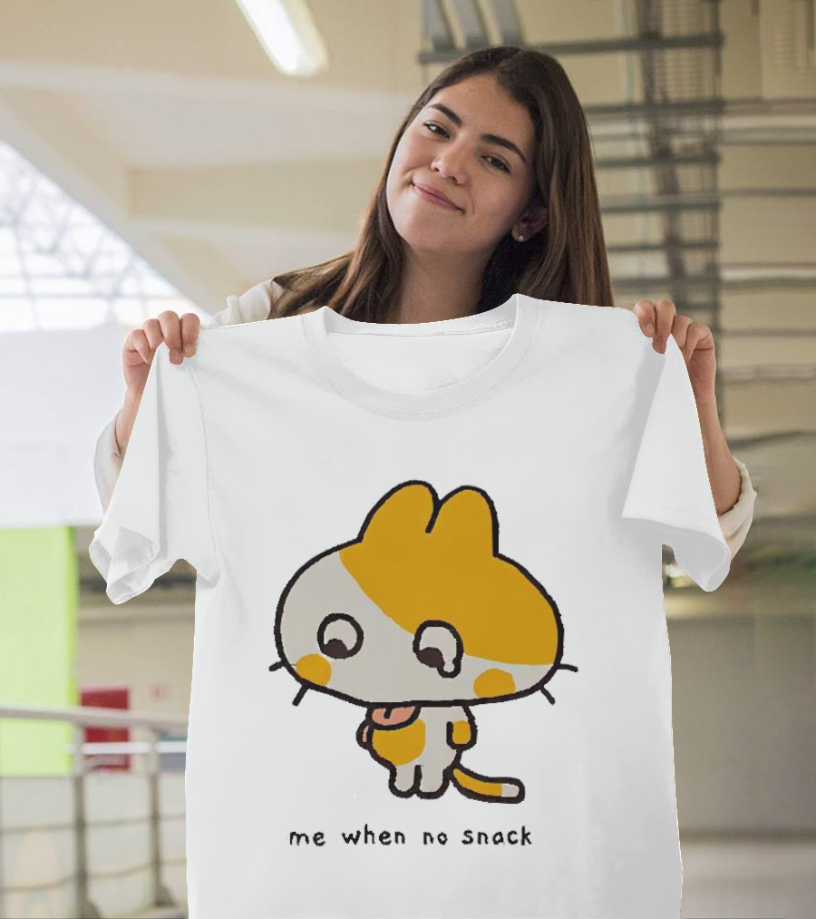 Liliuhms Me When No Snack Cat Cute Character T-Shirt