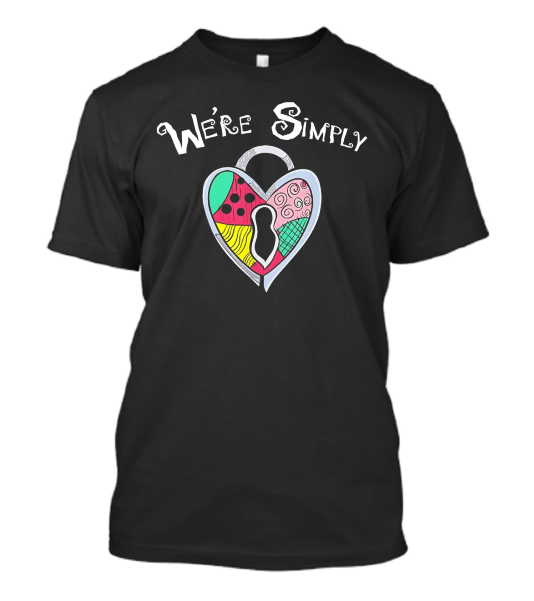 We're Simply Heart Lock Patchwork T-Shirt