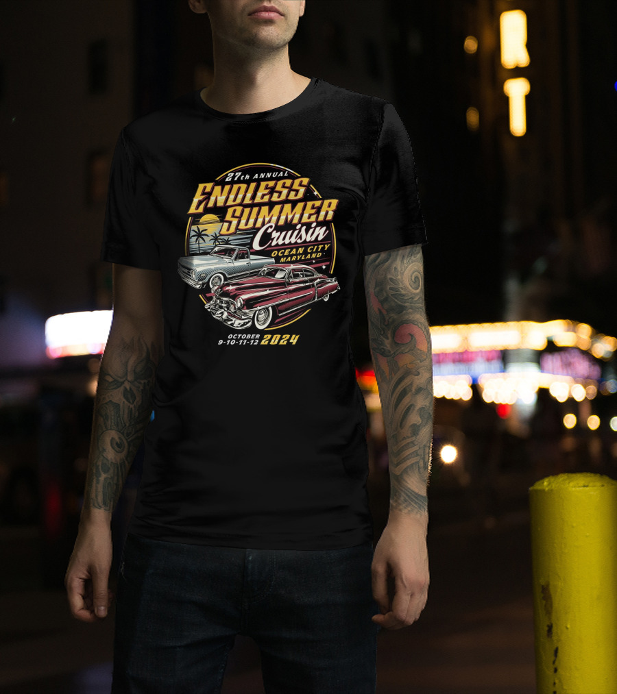 27th Annual Endless Summer Cruisin Ocean City Maryland October 9-10-11-12 T-Shirt