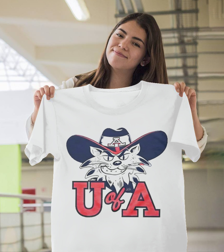 Arizona Wildcats U Of A Mascot Cowboy Hat T-Shirt