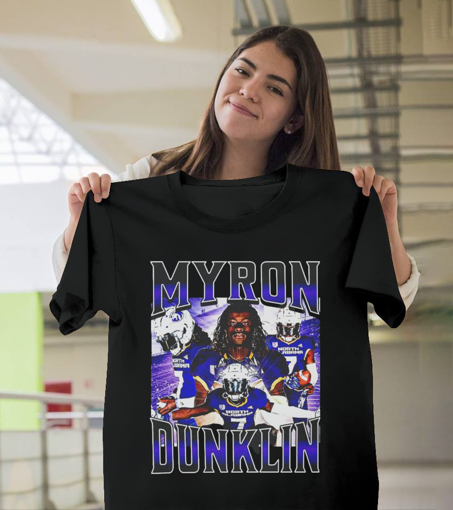 Myron Dunklin North Alabama Football T-Shirt