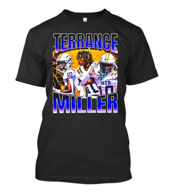 Terrance Miller Football MTB 10 Graphic Locker Room Sports Image T-Shirt