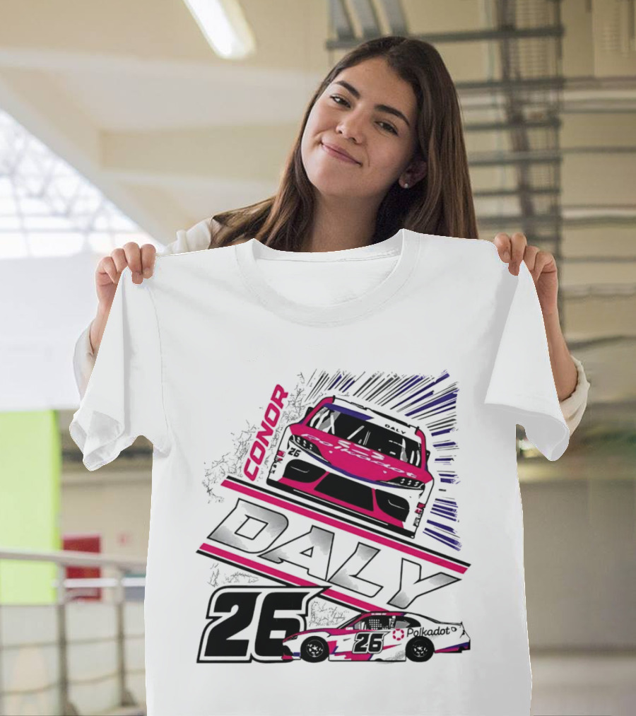 Conor Daly 26 Polkadot Racing Car T-Shirt