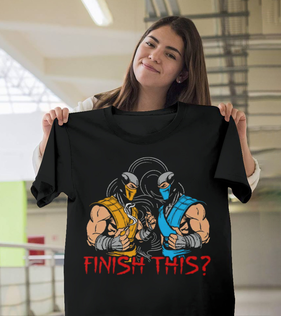 Finish This Mortal Kombat Smoke Sub-Zero Scorpion Showdown T-Shirt