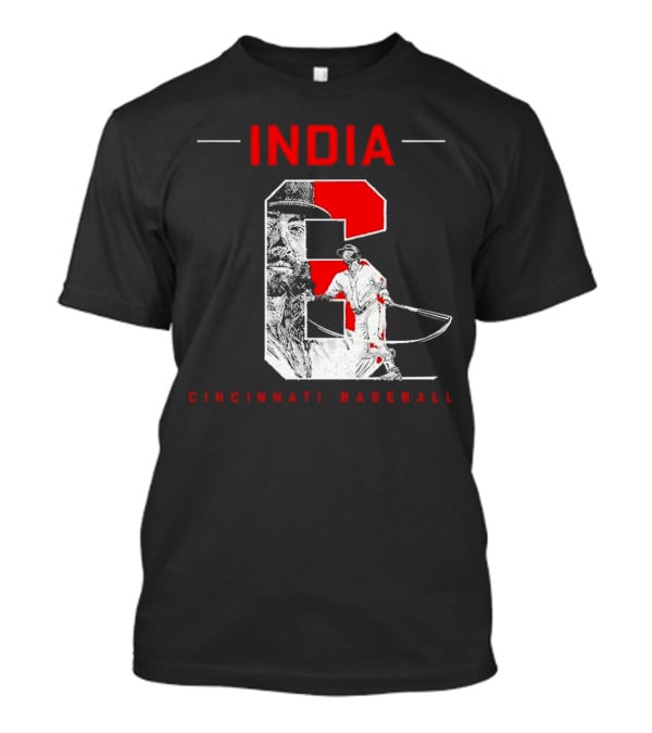 India Cincinnati Baseball Player T-Shirt